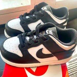 *Brand New*Nike Dunk Low Baby/Toddler Shoes Black White Panda 8c